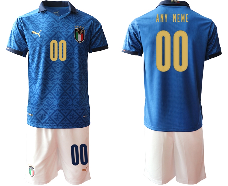 Men 2021 European Cup Italy blue Soccer Jersey
